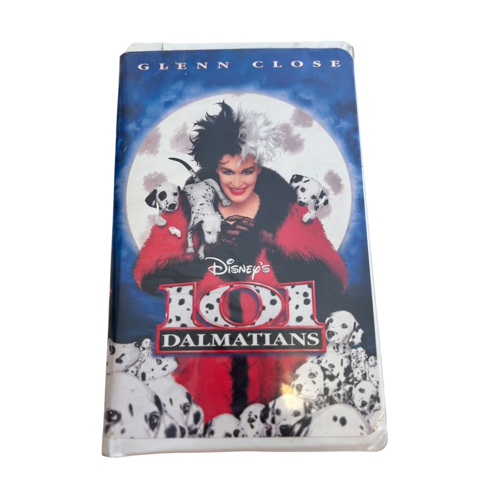 Disney 101 Dalmatians VHS Glenn Close Live Action Movie 1996 Clamshell Case G